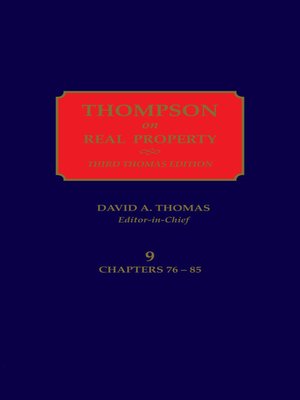 cover image of Thompson on Real Property